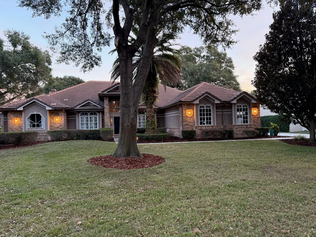 Project Stunning Mulch Installation and Lighting for Bay Hill Homes image