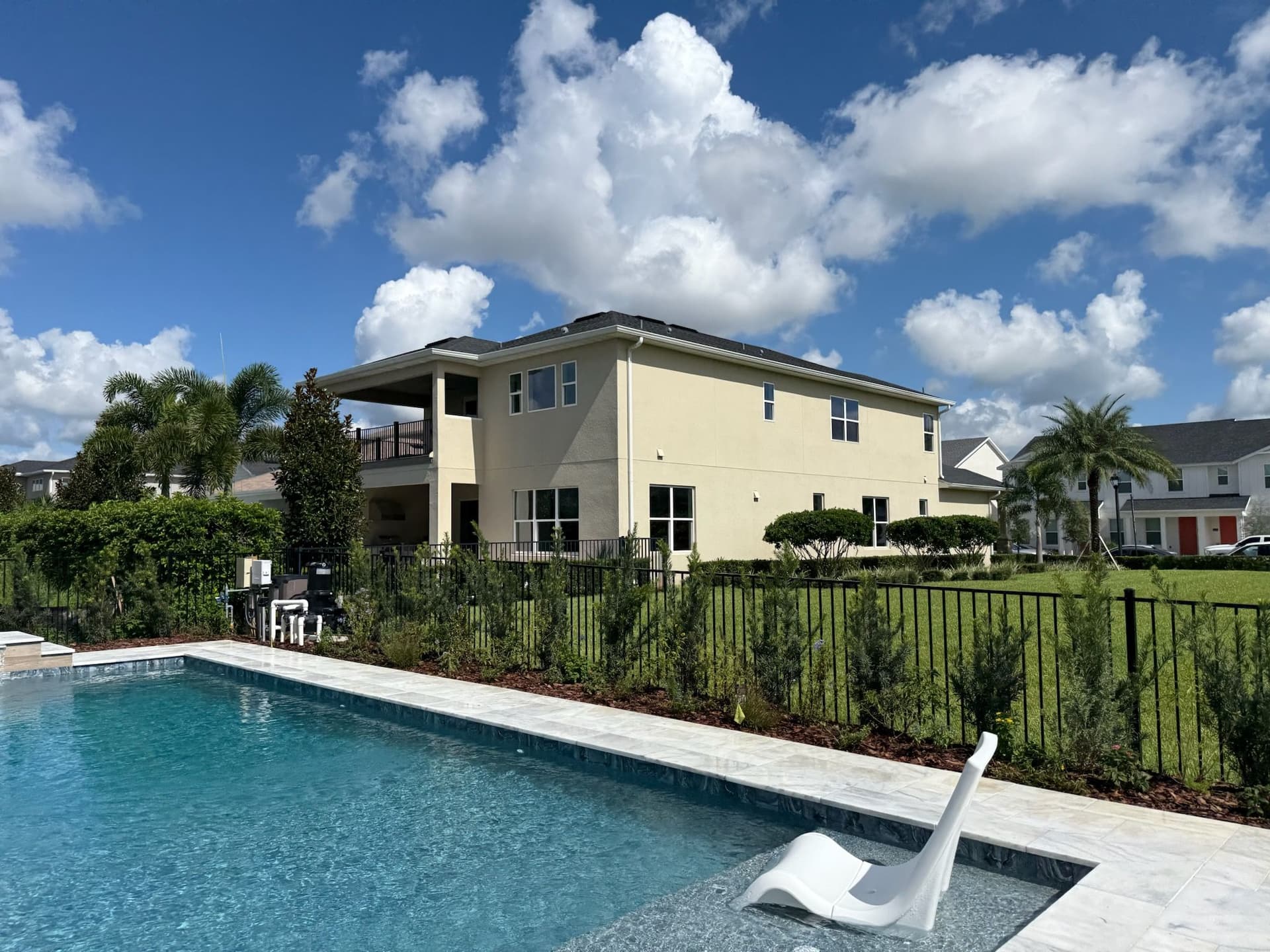 Stunning Poolside Landscape Transformation image